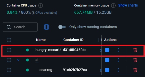 Dev Container 容器列表