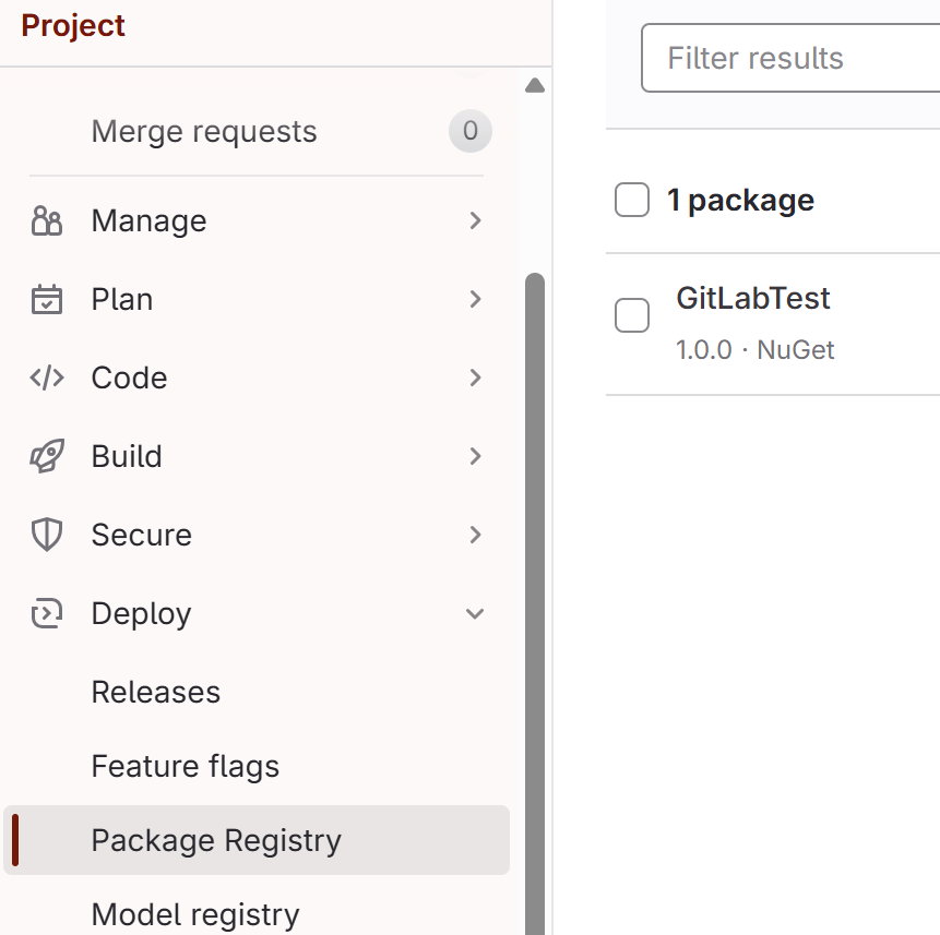 gitlab package registry
