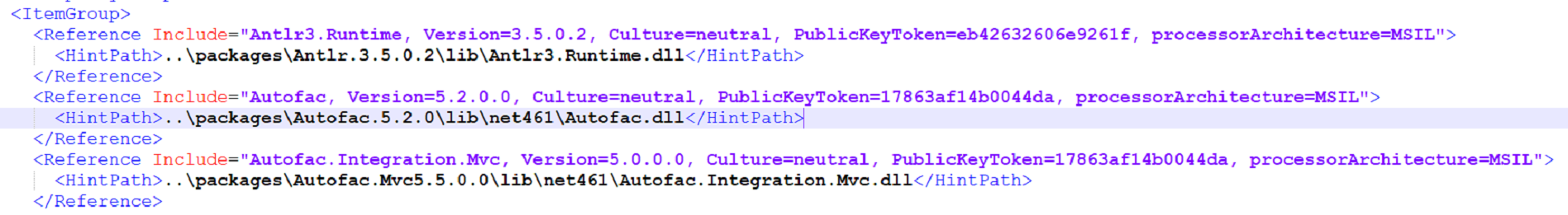 nuget packages folder reference