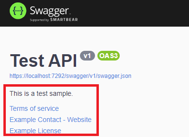 swagger api info display