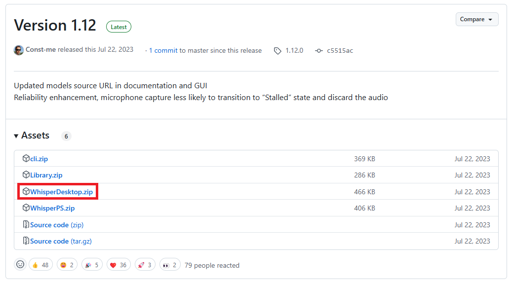 whisper desktop assets zip